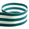 1-1/2" Wide Striped Ribbon, Grosgrain Ribbon, 1.5 Inch Ribbon, Taffy Striped Grosgrain Ribbon for Decoration 20 Yards B | #AA138RK (Teal White) view 1