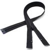 Zipperstop JN Black 3coil Coil Nylon Separating Zipper - Perfect For Lightweight Jackets & Sportswear - Choose Your Length - 24" Inches - 2 Zippers Per Pack view 2