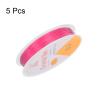 HARFINGTON 5pcs Elastic Beading Cord for Bracelet 0.6mm Stretchy String 33ft TPU Elastic String for Jewelry Making, Necklaces, Beading, Pink view 3