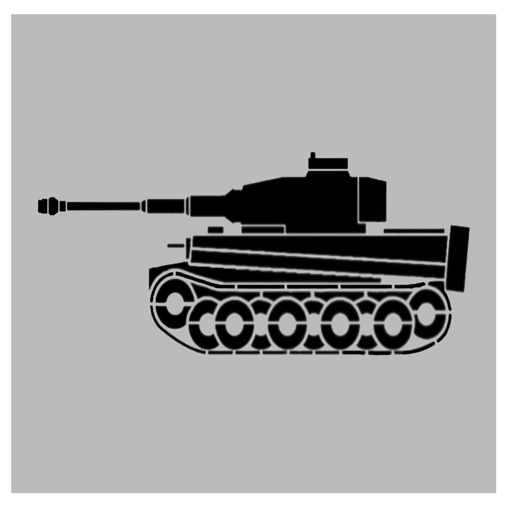 US Military Tank Reusable Stencil (8.5" x 11" Sheet) for Painting on Walls, Wood, Arts and Crafts (My Custom Stencils)
