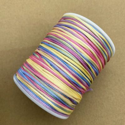 HZLXF1 100yard 1.0mm 2.0mm Nylon String Tassel Satin Rope Bracelet with Woven String DIY String Necklace Bracelets Cord (Color : 20, Size : 1.0mm(100yards))
