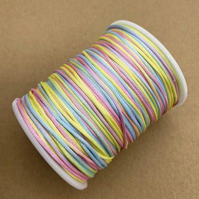 HZLXF1 100yard 1.0-2.0mm Nylon String Tassel Satin Rope Bracelet with Woven String DIY String Necklace Bracelets (Color : 24, Size : 1.0mm(10yards))