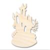 Unfinished Wood Haunted House Shape Craft up to 46" 12" / 1/8" view 1