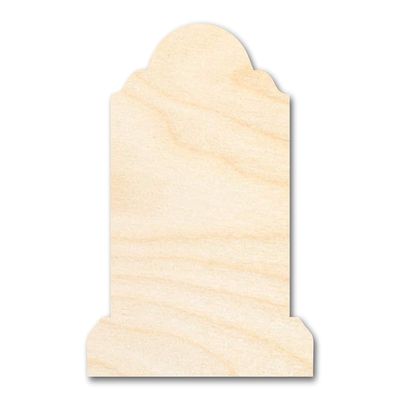 Unfinished Wood Tombstone Shape Craft up to 46" 12" / 1/8"