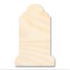 Unfinished Wood Tombstone Shape Craft up to 46" 12" / 1/8" view 1