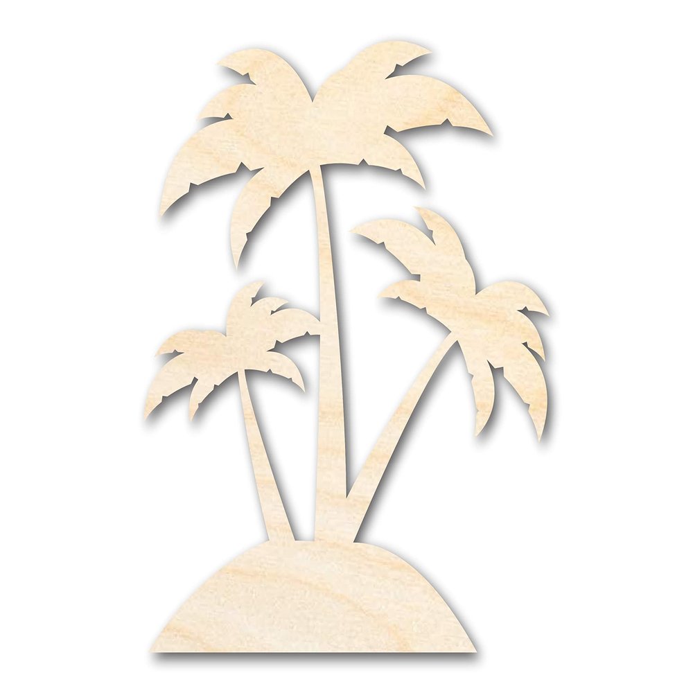 Unfinished Wood Palm Trees Shape Craft up to 46" 20" / 1/4"