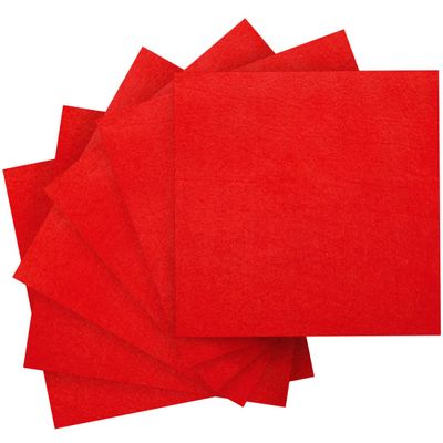 IOOLEEM Red Felt Squares, 108pcs 4"x4" (10 cm x 10 cm) Pre-Cut Craft Felt Fabric Sheets for Sewing and Patchwork