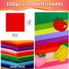 IOOLEEM Red Felt Squares, 108pcs 4"x4" (10 cm x 10 cm) Pre-Cut Craft Felt Fabric Sheets for Sewing and Patchwork view 2