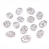 Craftdady 70Pcs Alloy Tibetan Pendant Links 7 Styles 2-Hole Antique Flat Round Oval Charms Connectors with Heart Sun Rainbow Pattern for Jewelry Craft Necklace Bracelet Earring Making view 2