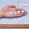Craftdady 70Pcs Alloy Tibetan Pendant Links 7 Styles 2-Hole Antique Flat Round Oval Charms Connectors with Heart Sun Rainbow Pattern for Jewelry Craft Necklace Bracelet Earring Making view 4