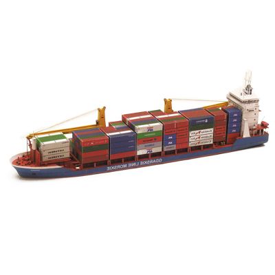 MOOKEENONE 1:400 Scale Polish Gdansk Cargo Ship Model Handmade DIY Model Paper Model (Unassembled Kit)