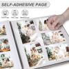 Photo Album Self Adhesive Pages for 4x6 5x7 8x10 Pictures Magnetic Scrapbook Photo Albums with Sticky Pages Books with A Metallic Pen for Baby Wedding Family 11x10.6 GrassGreen 40 Pages view 2