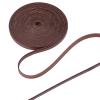 GORGECRAFT 5.5Yds 8mm Flat Genuine Leather Cord String Leather Shoelace Boot Lace Strips Cowhide Braiding String Roll for Jewelry Making DIY Craft Braided Bracelets Belts Keychains(Coconut Brown) view 1