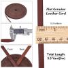 GORGECRAFT 5.5Yds 8mm Flat Genuine Leather Cord String Leather Shoelace Boot Lace Strips Cowhide Braiding String Roll for Jewelry Making DIY Craft Braided Bracelets Belts Keychains(Coconut Brown) view 2