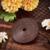 GORGECRAFT 5.5Yds 8mm Flat Genuine Leather Cord String Leather Shoelace Boot Lace Strips Cowhide Braiding String Roll for Jewelry Making DIY Craft Braided Bracelets Belts Keychains(Coconut Brown) view 4
