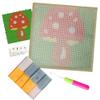 Yglnden Latch Hook Kit DIY Throw Cover Crochet Needlework Printed Canvas Decor for Adults (Mushroom:30x30cm/12 X12) view 2