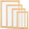 Caydo 4 Pieces 4 Size Screen Printing Frame with 110 Mesh for Screen Printing Beginners and Kids, 9 x 5.1 Inch, 10.6 x 6.7 Inch, 12.2 x 8.2 Inch, 14 x 10 Inch view 1