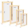 Caydo 4 Pieces 4 Size Screen Printing Frame with 110 Mesh for Screen Printing Beginners and Kids, 9 x 5.1 Inch, 10.6 x 6.7 Inch, 12.2 x 8.2 Inch, 14 x 10 Inch view 2
