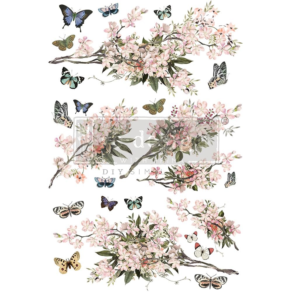 Redesign Dcor Transfers Blossom Botanica 24"x35",Wall Decals DIY Wallpaper Wall Stickers Murals Decor Furniture Decoration