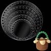PH PandaHall 5 Size Acrylic Weaving Boards, Flat Round Crochet Basket Bases Transparent Basket Bases Crochet Bag Bottoms for DIY Baskets Bags Knitting Crochet Supplies view 1