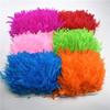 10Meters Fluffy Turkey Feathers for Crafts Ribbon Feather Trim Fringe Feather Dancer Carnival Costumes Wedding Decoration Plumas view 3