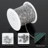 UMAOKANG 33 Feet Silver 316 Stainless Steel Chain for Jewelry Making, Twisted Curb Link Chain Bulk with Jump Rings Lobster Clasps for Necklace Bracelet Making DIY Accessories view 2