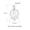 925 Sterling Silver Charm Pendant for 4-9mm Pearls and Gemstones Pendant Mounting for DIY Necklace Jewelry Making (Platina Color) view 2