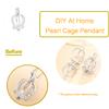 925 Sterling Silver Charm Pendant for 4-9mm Pearls and Gemstones Pendant Mounting for DIY Necklace Jewelry Making (Platina Color) view 3