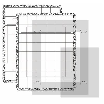Sticky Non-Slip Flexible Gridded Stamp Mats Grid Sheets 2 PCS Low Stick Mat and 1 Blending Buddy Set,Laser Template with Stuckable Hole,Multi-Use Tack Adhesived Sheet Scrapbooking Craft Accessory