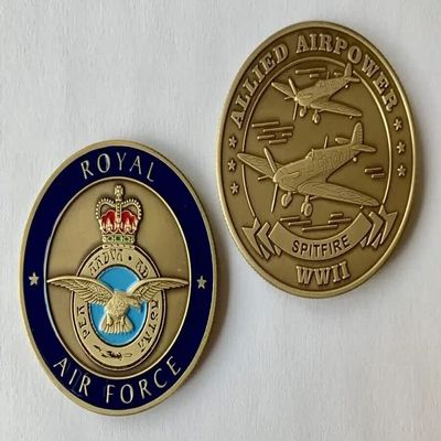 ItsYourAirplane.com Supermarine Spitfire Challenge Coin, WWII Aviation, Battle of Britain 1 1/2"