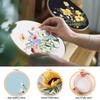 4 Sets Cross Stitch Embroidery Kits for Beginners Adults, Flower Stamped Pre Printed Cross Stitch Kits, Full Range of Embroidery Starter Kit with Instructions, 4PCS Embroidery Hoops, Threads and Tools view 4