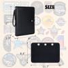 HUHYNN Patch Display Holder, Flip-Page Patch Booklet Organizer for Hook & Loop Patch Collections, 3-Ring Patch Display Binder with 5 Patch Holder Panels(Bag Only) (Black) view 3