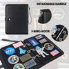 HUHYNN Patch Display Holder, Flip-Page Patch Booklet Organizer for Hook & Loop Patch Collections, 3-Ring Patch Display Binder with 5 Patch Holder Panels(Bag Only) (Black) view 4