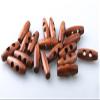 MAHAVIMOKSA 50pcs Brown/Coffee Color 2 Hole Scrapbooking Sewing Wood Toggle Buttons Stained Chery Oval 30x10mm(1-1/8 X 3/8) view 3
