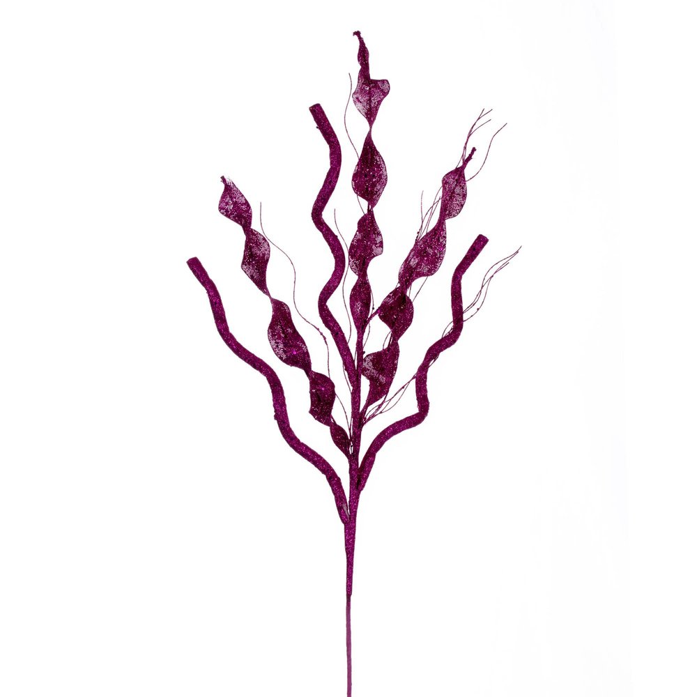 Vickerman 34" Fuchsia Multi Spiral Glitter Spray, 4 per Bag.