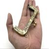 3dancraftit Rectangle Vintage Fancy Zinc Alloy Emboss Sew on Kiss Clasp Lock Coin Purse Pouch Bag Clutch Frame 3 3/4" x 2 13/16" / 9.5cm x 4.5cm Anti Bronze D18 view 3