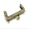 3dancraftit Rectangle Vintage Fancy Zinc Alloy Emboss Sew on Kiss Clasp Lock Coin Purse Pouch Bag Clutch Frame 3 3/4" x 2 13/16" / 9.5cm x 4.5cm Anti Bronze D18 view 4