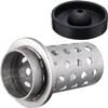 DZQ Perforated Casting Flask Vacuum Casting, 304 Stainless Steel Flanged with Rubber Sprue Base, Various Sizes for Metal Casting (2.5" x 6") view 2