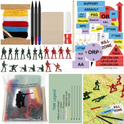 Eaasty 47 Pcs/1 Set Terrain Model Kit, Army Military Land Navigation Kit Military Terrain Model Briefing Set for Ranger Latoon Squad Leader Platoon SGT Platoon Squad TMK, or OCS SUT ROTC