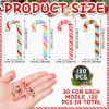 Giegxin 120 Pcs Christmas Mini Candy Cane for Crafts Plastic Fake Candy DIY Craft Supplies Peppermint Ornaments for Christmas DIY Garden Accessories Xmas Phone Case Making view 2