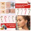 Giegxin 120 Pcs Christmas Mini Candy Cane for Crafts Plastic Fake Candy DIY Craft Supplies Peppermint Ornaments for Christmas DIY Garden Accessories Xmas Phone Case Making view 3