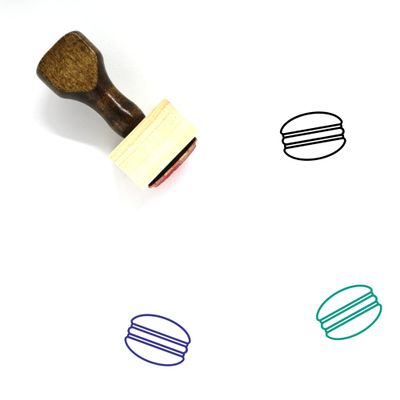 Macaron Wooden Rubber Stamp No. 7 (3" x 3")