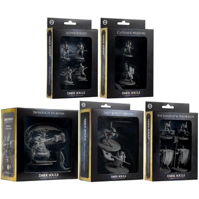 Dark Souls The Roleplaying Game Miniatures Bundle: Alonne Knights, Captains & Warriors, Protector of The Asylum, Dread Knights of Renown, and The Steadfast & The Hollow (13 Figures)