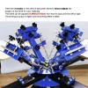 TIANIUSEEN 6 Color 6 Station Screen Printer Micro-Registration Silk Screen Printing Machine T-Shirt Press Printer with Height Adjustable Stand for T-Shirt DIY view 3