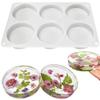 RESINWORLD 6-Cavity Deep Round Coaster Molds, 4 Inches Coaster Silicone Molds for Epoxy Resin, Coaster Resin Molds for Flower Bouquet Preservation view 1