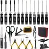 GORHLady RC Car Tool Kit - Screwdriver Set,Screw Kit, Pliers, Wrench, Repair Tools for Quadcopter Drone Helicopter Airplane Boats Black view 1