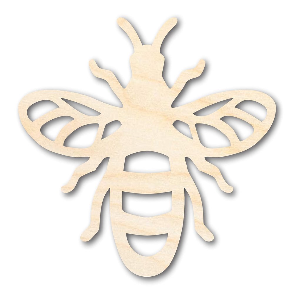 Unfinished Wood Bumble Bee Shape Craft up to 46" 7" / 1/4"