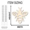 Unfinished Wood Bumble Bee Shape Craft up to 46" 7" / 1/4" view 2