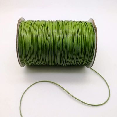 HZLXF1 0.5/0.8/1.0/1.5/2.0mm Waxed Cord Waxed Thread String Strap Necklace Rope Bead Suitable for Jewelry Making for Bracelet DIY (Color : Grass Green, Size : 1.0mm (10yards))