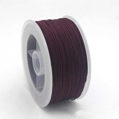 HZLXF1 1mm 1.3mm 1.8mm 2mm Nylon Cord Thread Knot Macrame Cord Bracelet Braided String DIY Tassels Beading Thread (Color : Sauce red, Size : 1.3mm 21m)